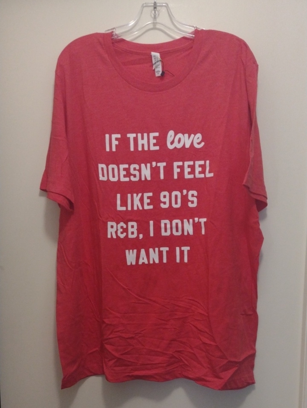 Bella+Canvas Coral "90's R&B" Short Sleeve Tee Shirt (J877)